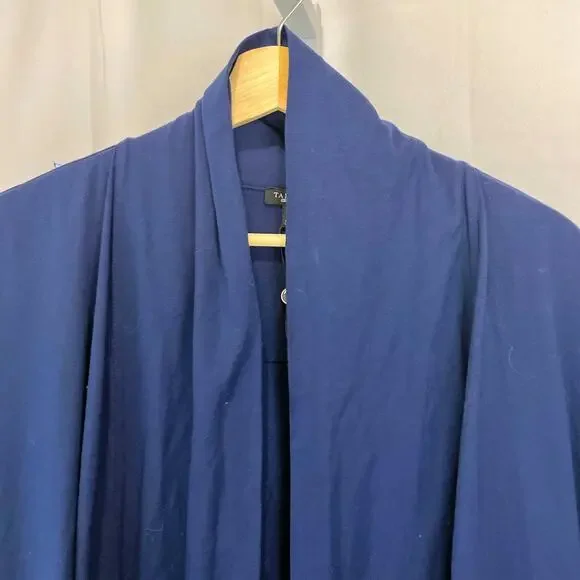 NWOT TALBOTS Open Front Cardigan Topper Short Sleeve Pima Cotton Stretch Blue XL - Picture 4 of 10